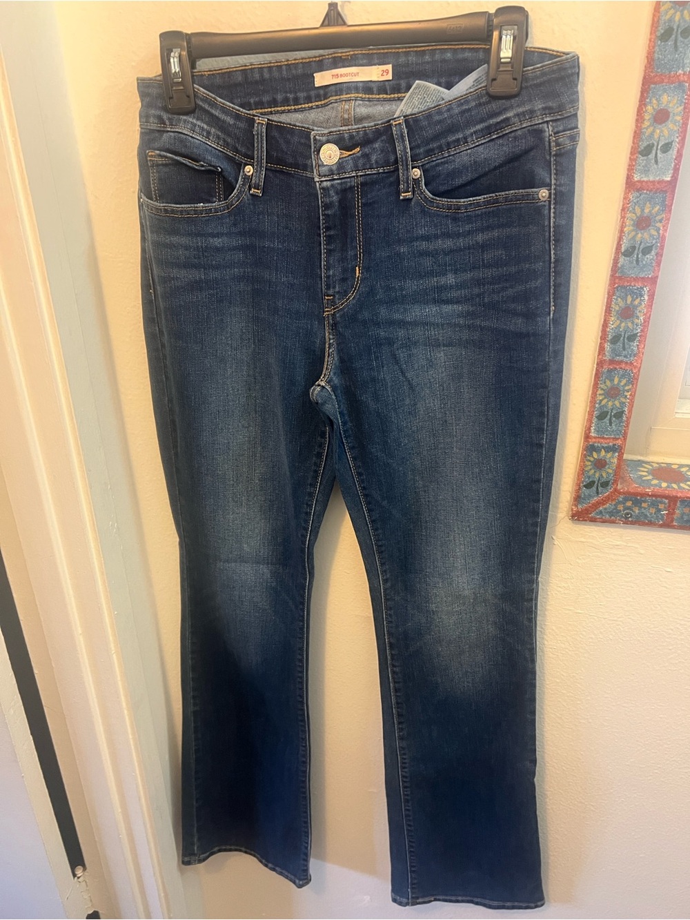 Dark Blue Women's Levi’s 715 Bootcut Jeans